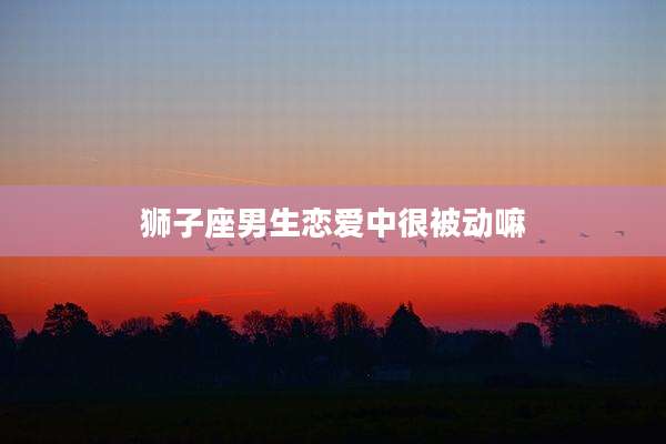 狮子座男生恋爱中很被动嘛