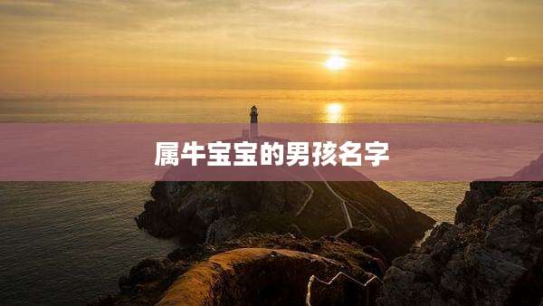 属牛宝宝的男孩名字