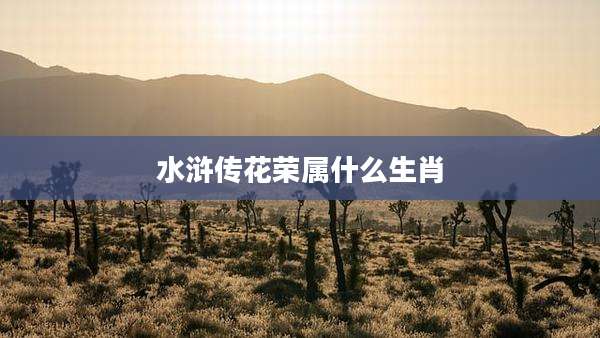 水浒传花荣属什么生肖