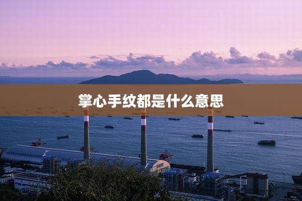 掌心手纹都是什么意思