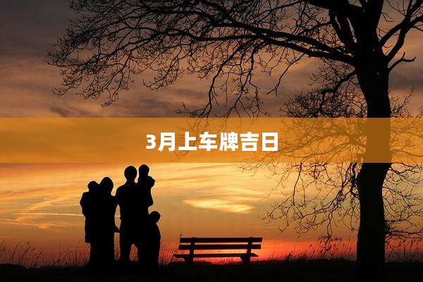 3月上车牌吉日