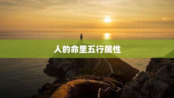 人的命里五行属性