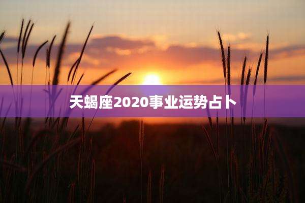 天蝎座2020事业运势占卜