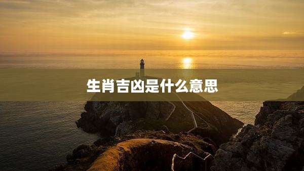 生肖吉凶是什么意思