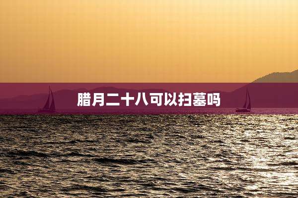 腊月二十八可以扫墓吗