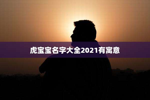 虎宝宝名字大全2021有寓意