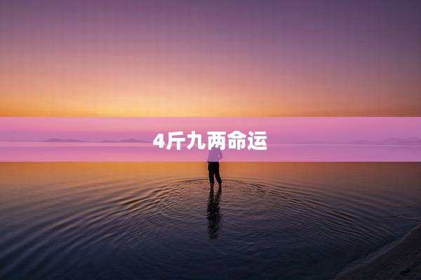 4斤九两命运