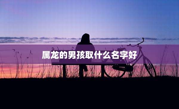 属龙的男孩取什么名字好