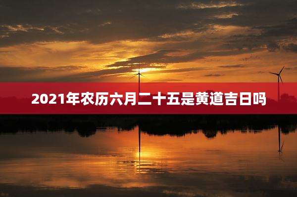 2021年农历六月二十五是黄道吉日吗