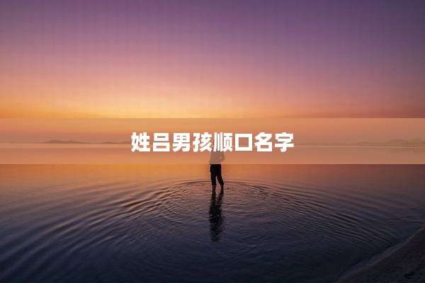 姓吕男孩顺口名字