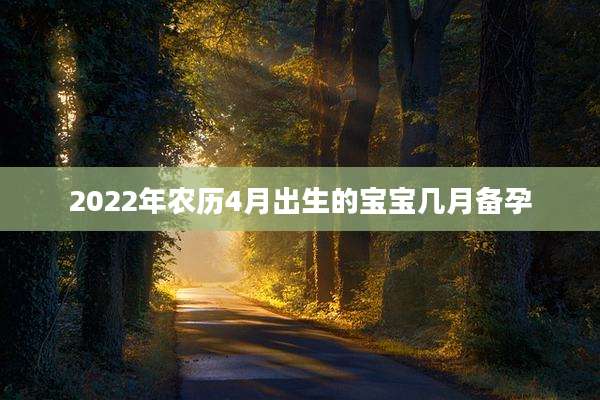 2022年农历4月出生的宝宝几月备孕