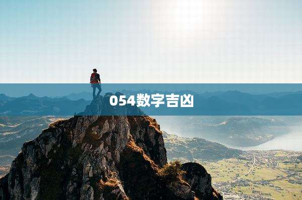 054数字吉凶