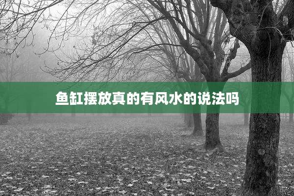 鱼缸摆放真的有风水的说法吗