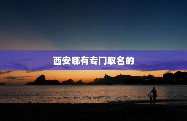 西安哪有专门取名的