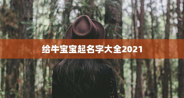 给牛宝宝起名字大全2021