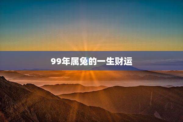 99年属兔的一生财运