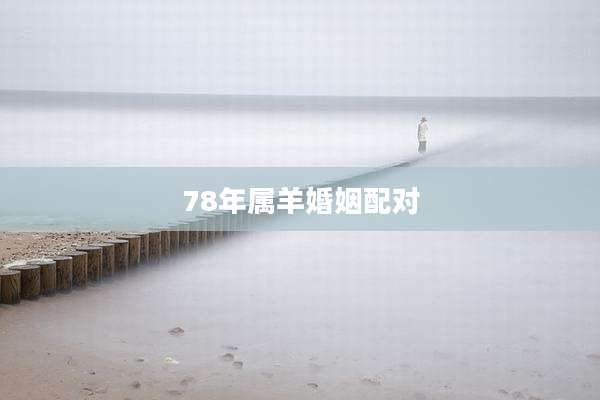 78年属羊婚姻配对