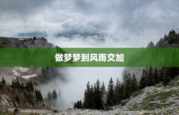 做梦梦到风雨交加