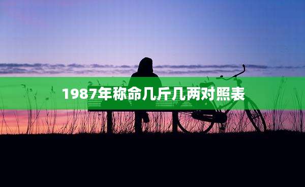 1987年称命几斤几两对照表