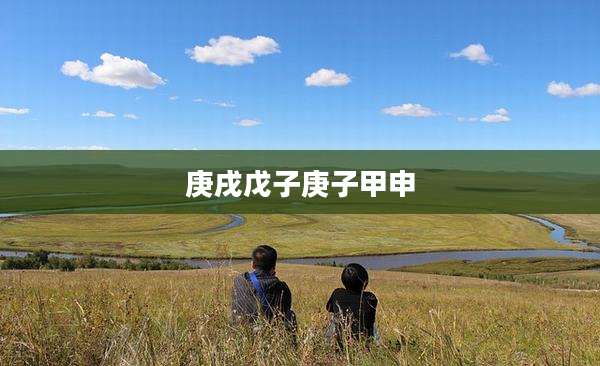 庚戌戊子庚子甲申