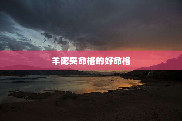 羊陀夹命格的好命格