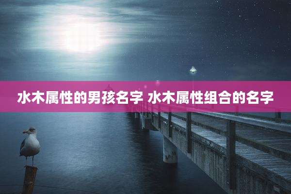 水木属性的男孩名字 水木属性组合的名字