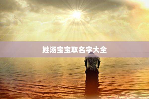 姓汤宝宝取名字大全
