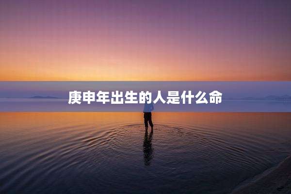 庚申年出生的人是什么命