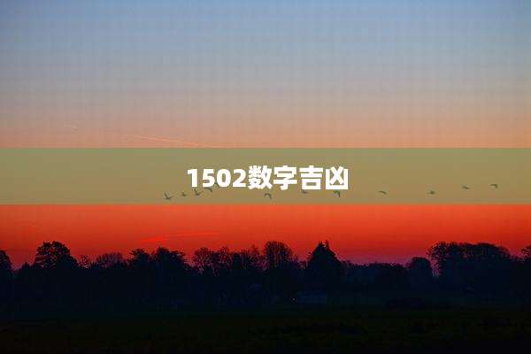 1502数字吉凶
