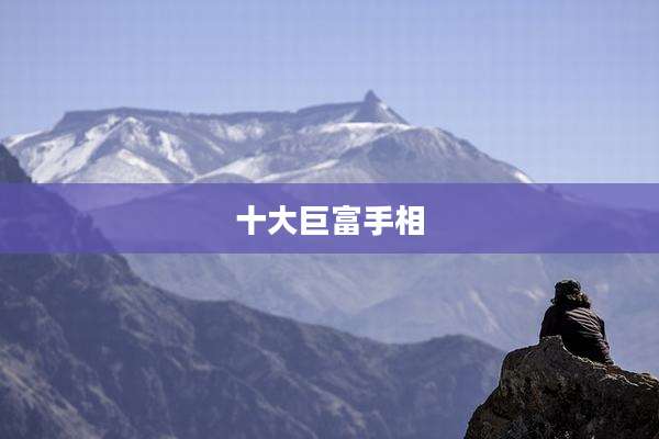十大巨富手相