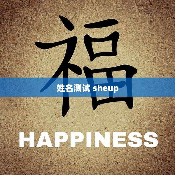 姓名测试 sheup