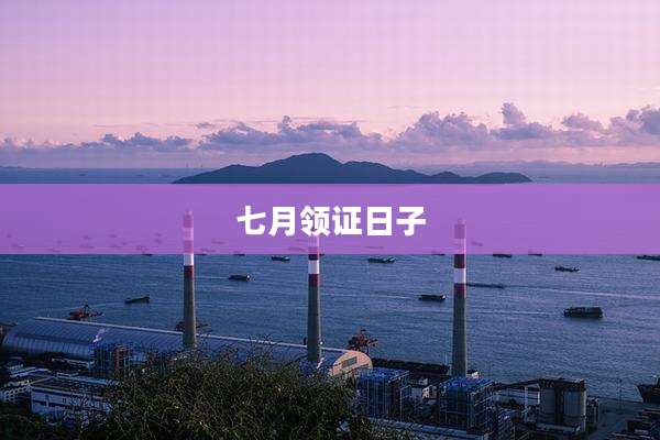 七月领证日子
