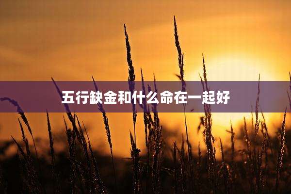 五行缺金和什么命在一起好