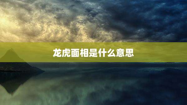 龙虎面相是什么意思