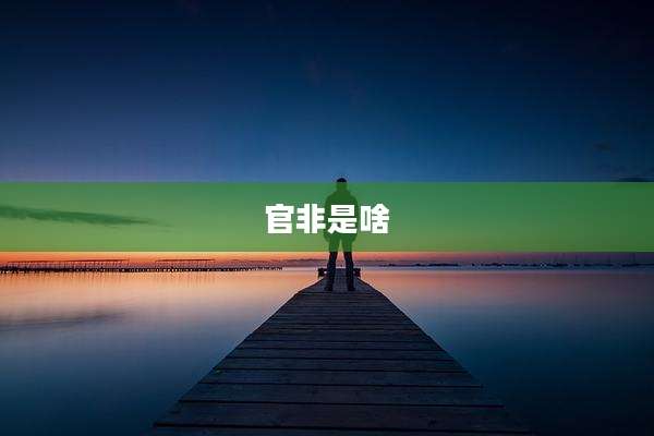 官非是啥