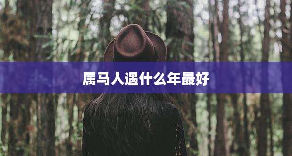 属马人遇什么年最好