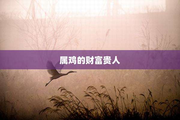属鸡的财富贵人