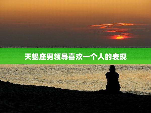 天蝎座男领导喜欢一个人的表现
