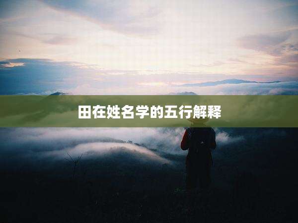 田在姓名学的五行解释