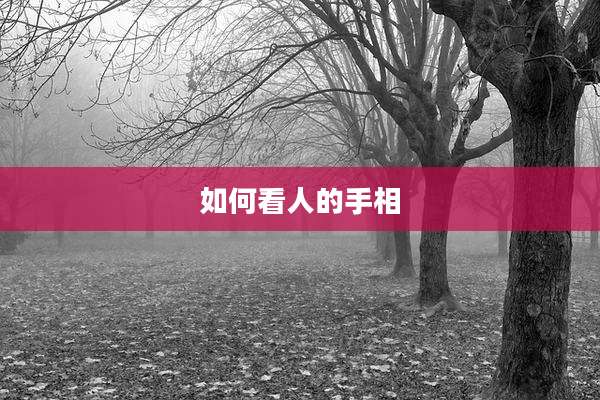 如何看人的手相