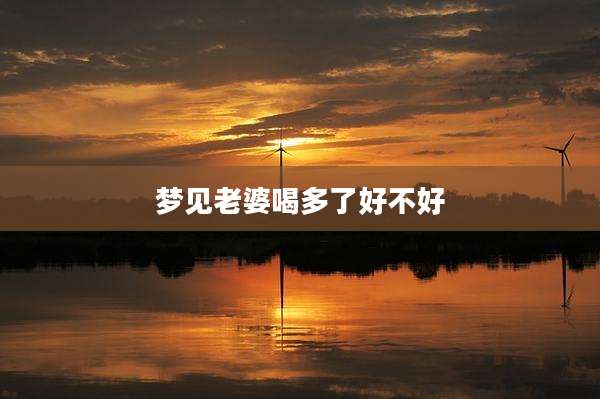 梦见老婆喝多了好不好