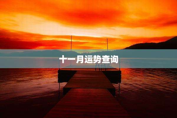 十一月运势查询
