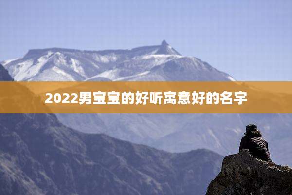 2022男宝宝的好听寓意好的名字