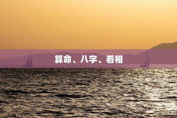 算命、八字、看相
