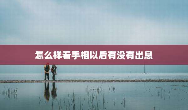 怎么样看手相以后有没有出息