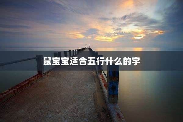 鼠宝宝适合五行什么的字