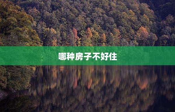 哪种房子不好住