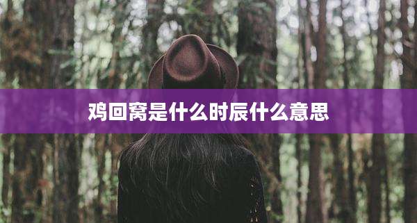 鸡回窝是什么时辰什么意思