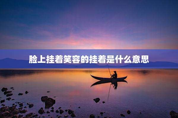 脸上挂着笑容的挂着是什么意思