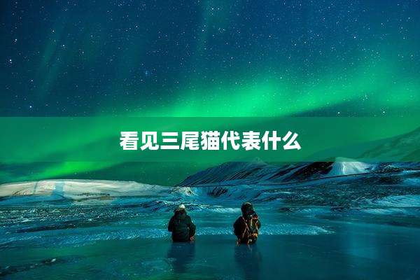 看见三尾猫代表什么